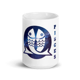 Pisces White glossy mug