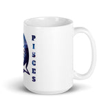 Pisces White glossy mug
