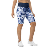 Blue Tye Dye Biker Shorts