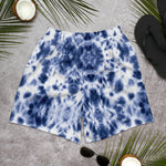 Puerto Rico Tye Dye Men's Athletic Long Shorts