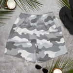 Puerto Rico Gray Camo Men's Athletic Long Shorts