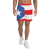 Puerto Rico Flag Men's Athletic Long Shorts