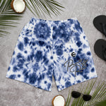 Puerto Rico Tye Dye Men's Athletic Long Shorts