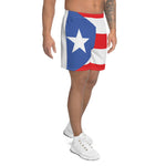 Puerto Rico Flag Men's Athletic Long Shorts
