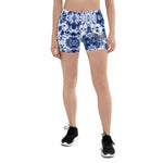 Ladies Tye Dye Puerto Rico Workout Shorts