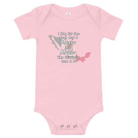 Born in Mexico Baby short sleeve one piece