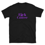 Fuck Cancer Purple Short-Sleeve Unisex T-Shirt