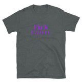 Fuck Cancer Purple Short-Sleeve Unisex T-Shirt