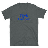 Fuck Cancer Blue Short-Sleeve Unisex T-Shirt