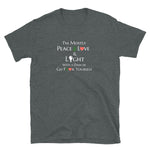 Peace Love Light Short-Sleeve Unisex T-Shirt