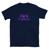 Fuck Cancer Purple Short-Sleeve Unisex T-Shirt