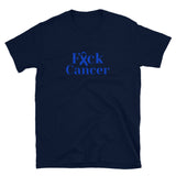 Fuck Cancer Blue Short-Sleeve Unisex T-Shirt