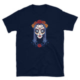 Muertos Female Skull Short-Sleeve Unisex T-Shirt