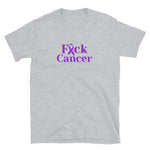 Fuck Cancer Purple Short-Sleeve Unisex T-Shirt