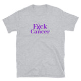 Fuck Cancer Purple Short-Sleeve Unisex T-Shirt