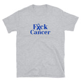 Fuck Cancer Blue Short-Sleeve Unisex T-Shirt