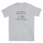 Peace Love Light White Short-Sleeve Unisex T-Shirt