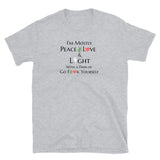 Peace Love Light White Short-Sleeve Unisex T-Shirt