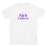 Fuck Cancer Purple Short-Sleeve Unisex T-Shirt