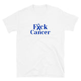 Fuck Cancer Blue Short-Sleeve Unisex T-Shirt