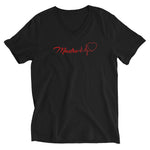 Madre Heartbeat Unisex Short Sleeve V-Neck T-Shirt
