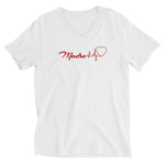 Madre Heartbeat Unisex Short Sleeve V-Neck T-Shirt