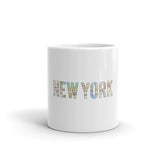 NY Subway White glossy mug
