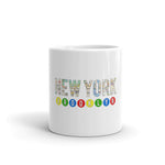 Brooklyn Subway White glossy mug