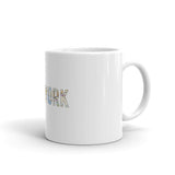 NY Subway White glossy mug