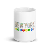 Brooklyn Subway White glossy mug