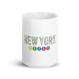 Bronx Subway White glossy mug