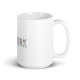 NY Subway White glossy mug